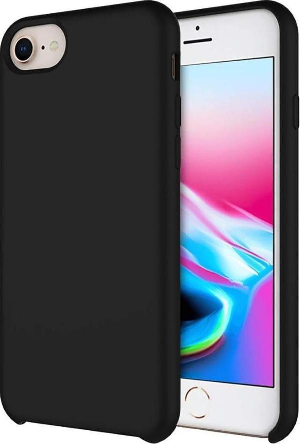 Buff iPhone 8/7 ile Uyumlu Rubber Fit Kılıf Black - Image 1