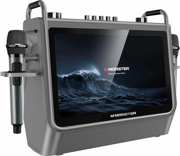 Monster Superstar 800 2 Mikrofonlu Hepsi Bir Arada Bluetooth Karaoke Sistem Hoparlörü 200W - Image 1