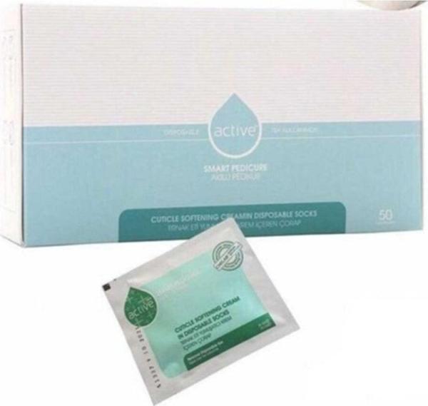 Active Tek Kullanımlık Akıllı Pedikür Çorabı 50 Li Kutu - Image 1
