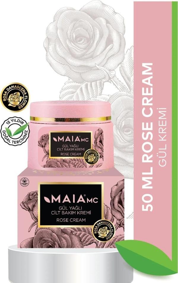 Maia Mc Gül Yağlı Cilt Bakım Kremi Parlak Işıltılı Ve Ipeksi Bir Cilt Görünümü Sağlar 50 Ml - Image 1