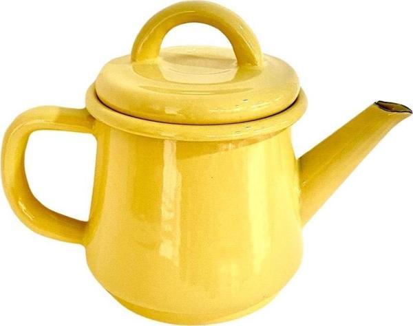 Limon Emaye Demlik Küçük Boy 500 ml -- Sarı - Image 1