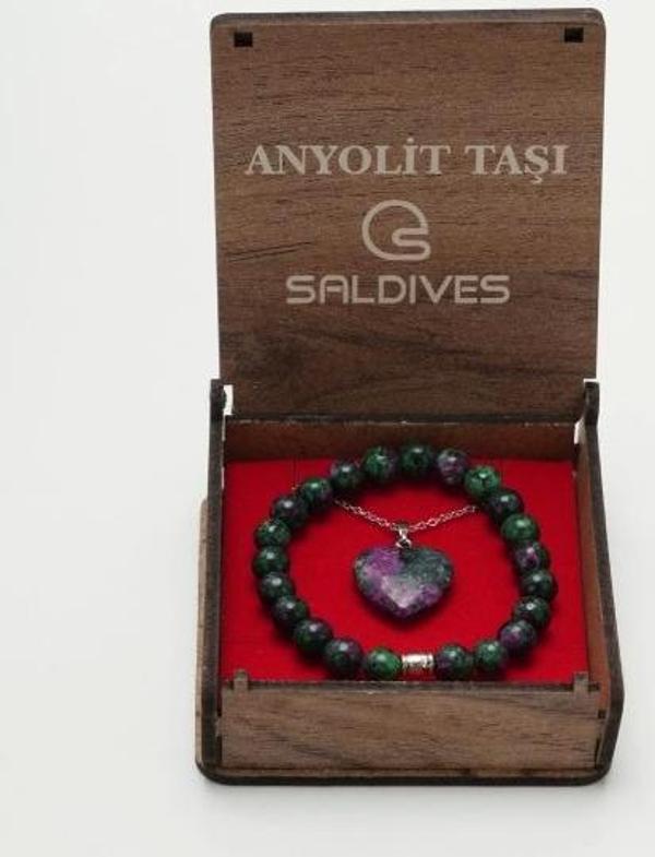 Saldives Anyolit Doğaltaş Kolye ve Bileklik - Image 1