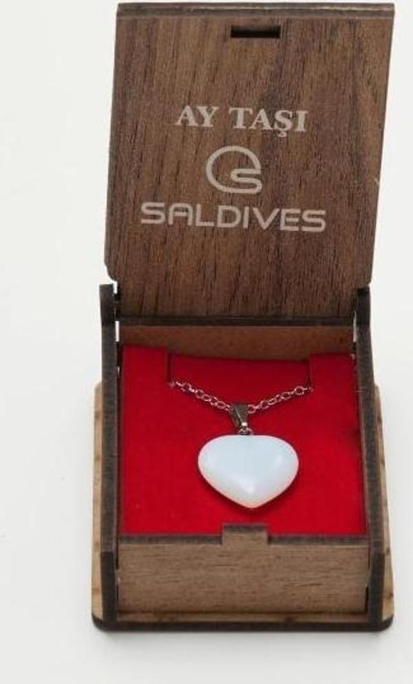 Saldives Ay Taşı Doğaltaş Kolye - Image 1