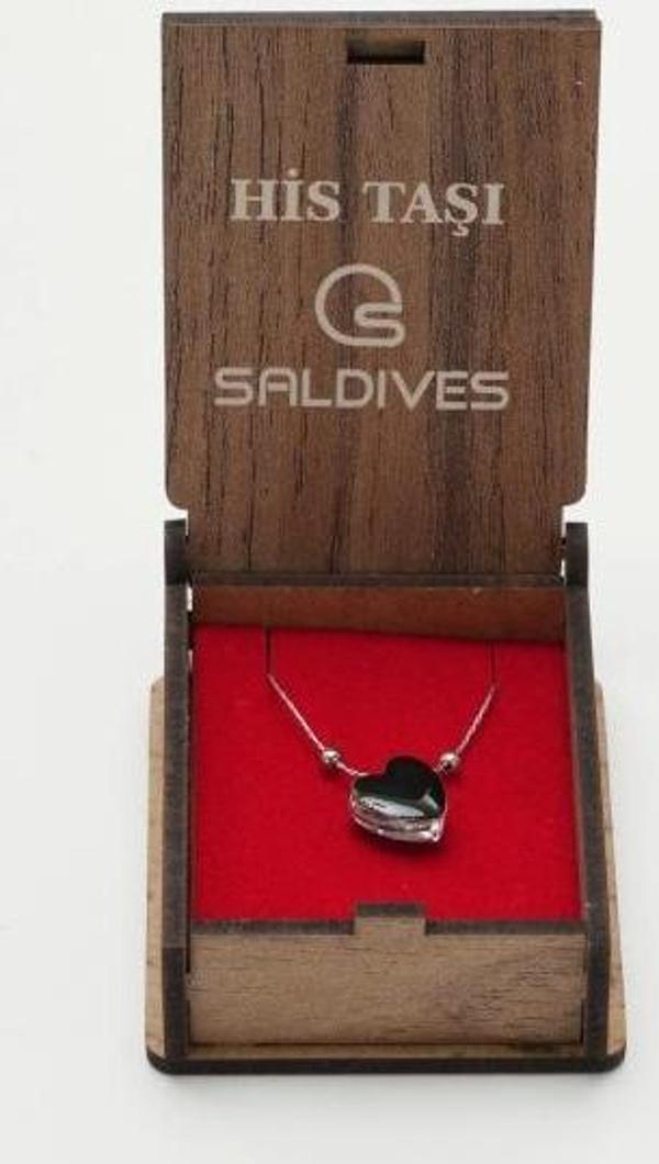 Saldives Kalpli His Taşı Doğaltaş Kolye - Image 1