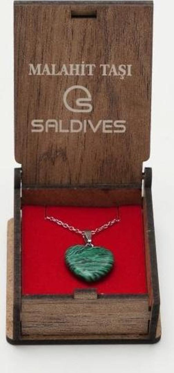 Saldives Malahit Doğaltaş Kolye - Image 1