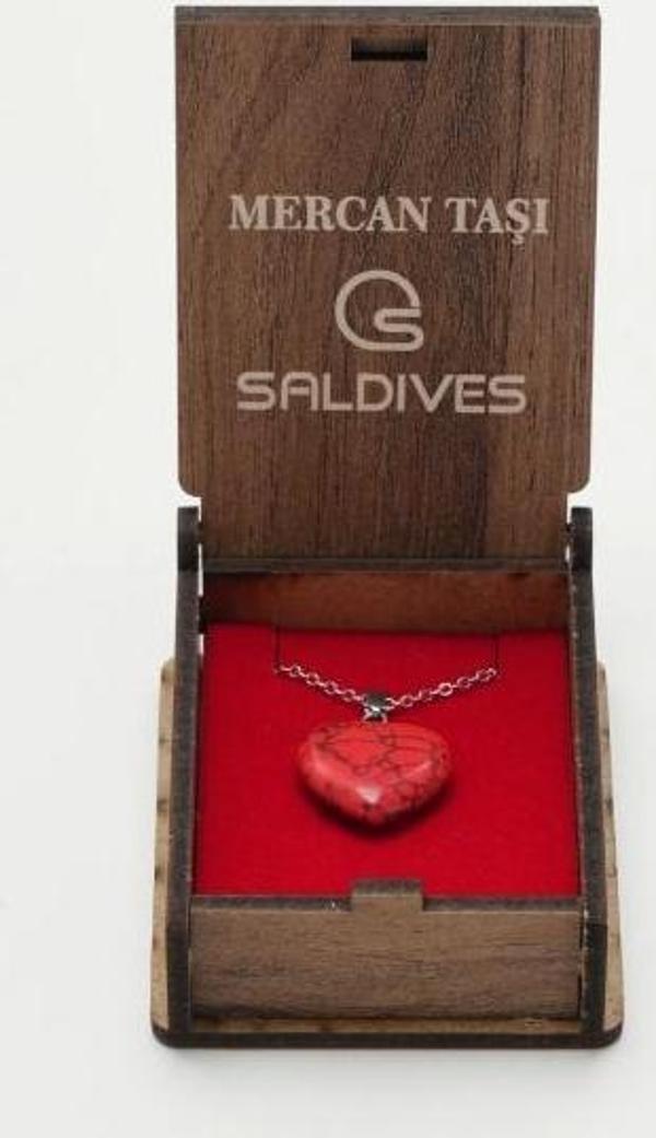 Saldives Mercan Doğaltaş Kolye - Image 1