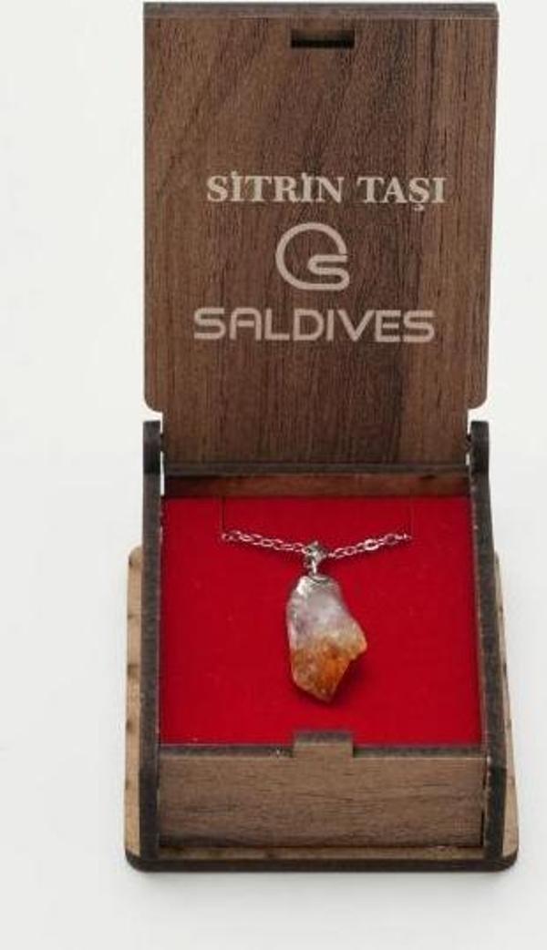Saldives Sitrin Doğaltaş Kolye - Image 1