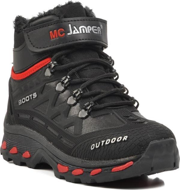 Ayakmod 1831-P Siyah-Kırmızı İçi Kürklü Çocuk Bot - Image 1