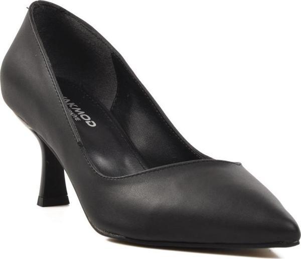 Ayakmod 458299 İnce Topuklu Siyah Cilt Kadın Abiye Ayakkabı - Image 1