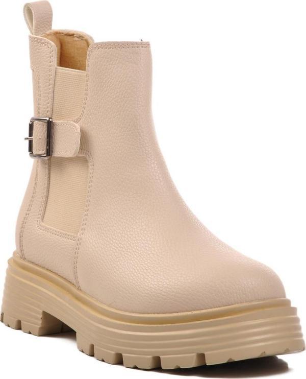 Ayakmod 677008 Bej Slip-On Kadın Bot - Image 1