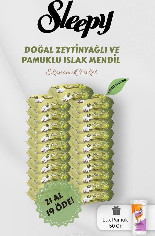 90' lı Zeytinyağlı Pamuklu Bebek Mendili  - Image 1