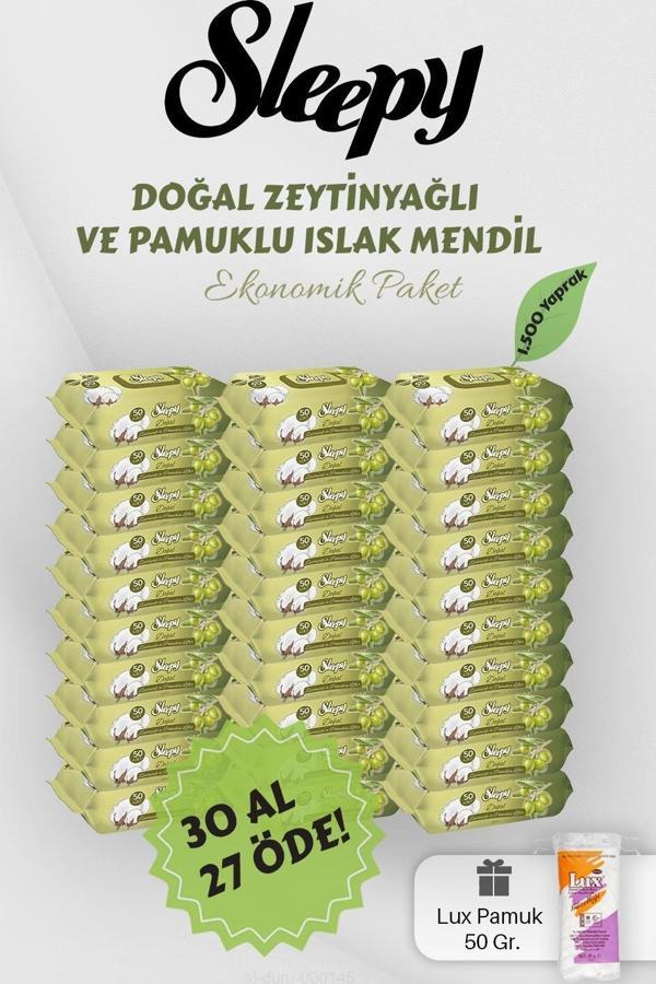 Sleepy Zeytinyağlı Pamuklu Bebek Havlusu 30 AL 27 Öde Hediyeli - Image 1