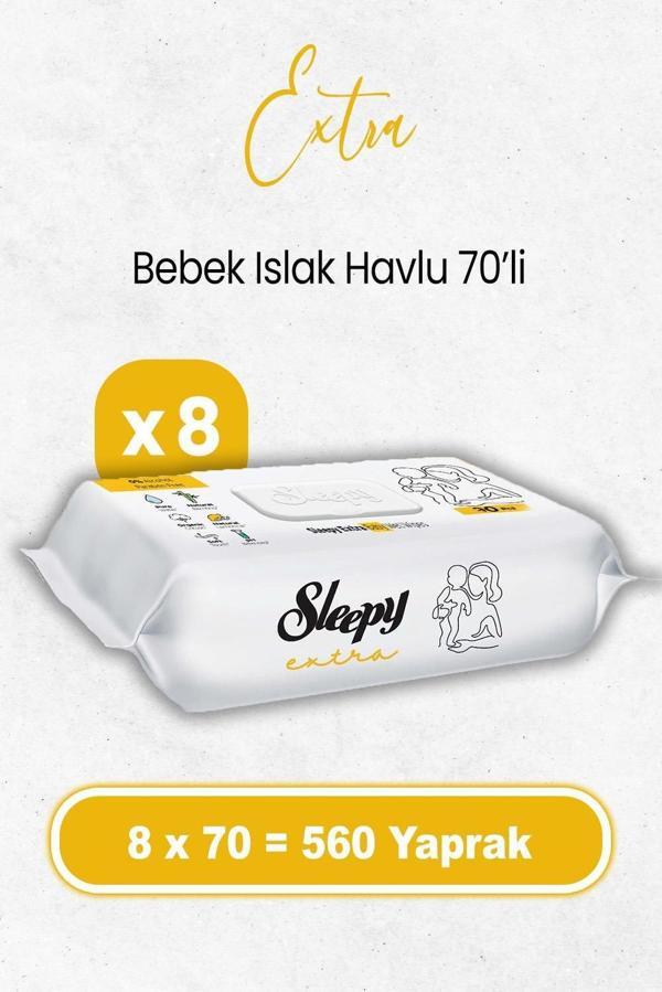 Sleepy Extra Islak Bebek Mendil 70 x 8 Adet (560 Yaprak) - Image 1