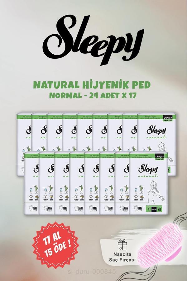 Sleepy Natura Hijyenik Ped Normal 24 Adet ve Şampuan Fırçası - Image 1