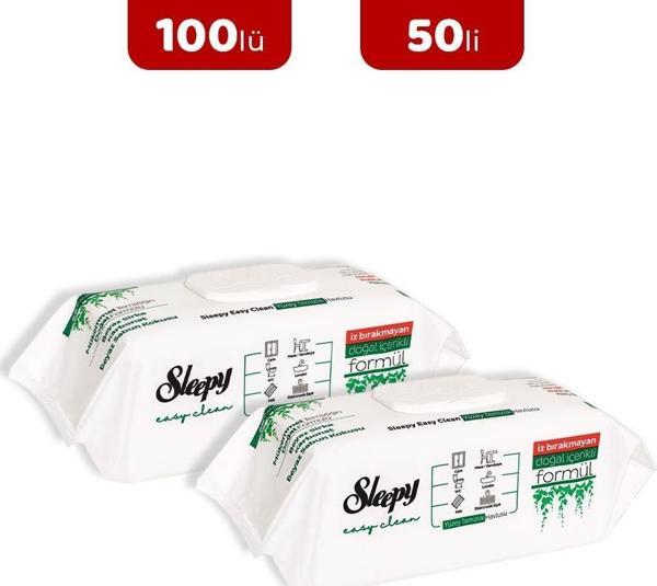 Sleepy Easy Clean Yüzey Temizlik Havlusu 100' lü ve 50' li - Image 1