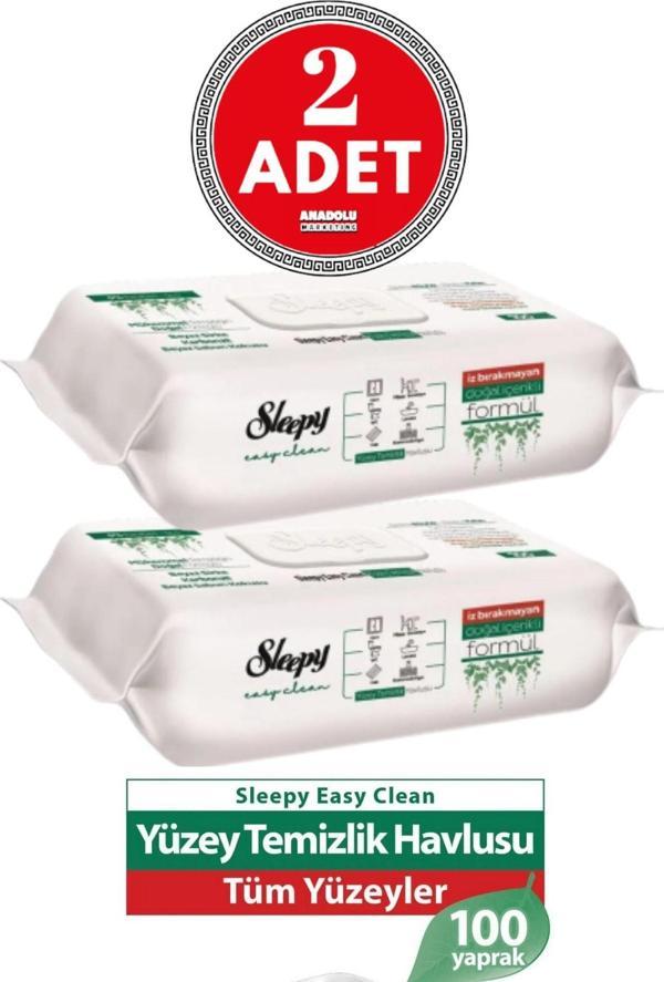 Sleepy Easy Clean Yüzey Temizlik Havlusu 100' lü x 2 Adet - Image 1