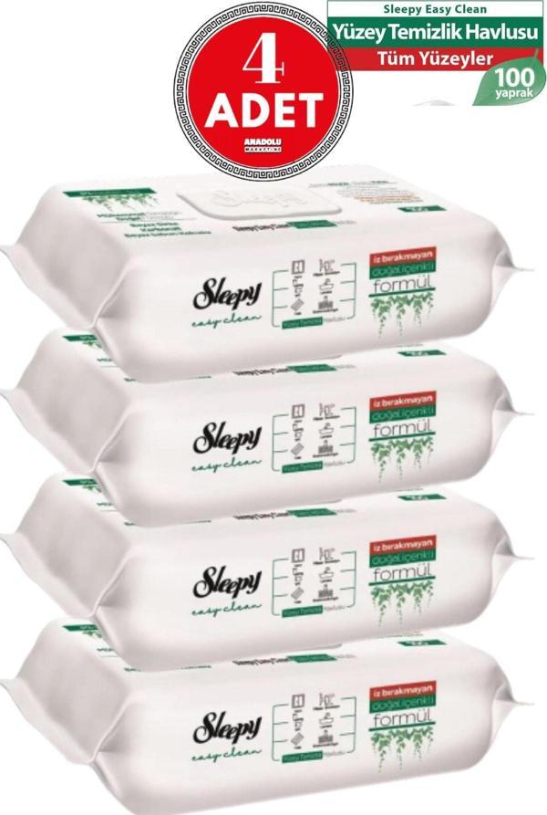 Sleepy Easy Clean Yüzey Temizlik Havlusu 100' lü x 4 Adet - Image 1