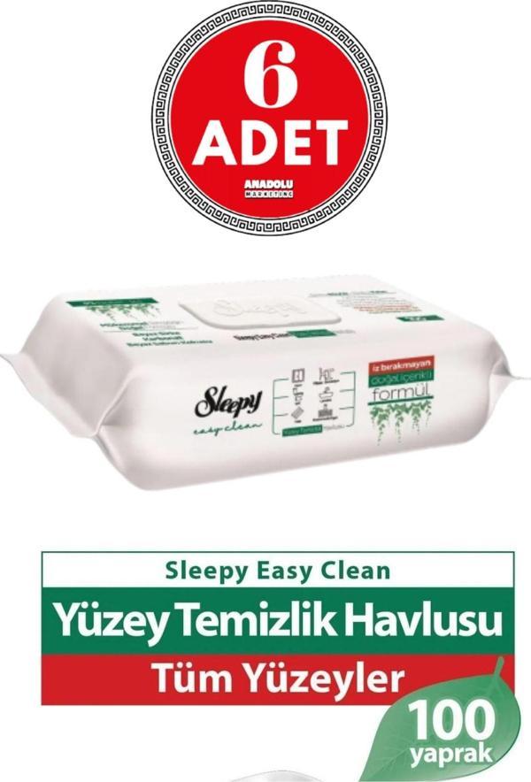 Sleepy Easy Clean Yüzey Temizlik Havlusu 100' lü x 6 Adet - Image 1