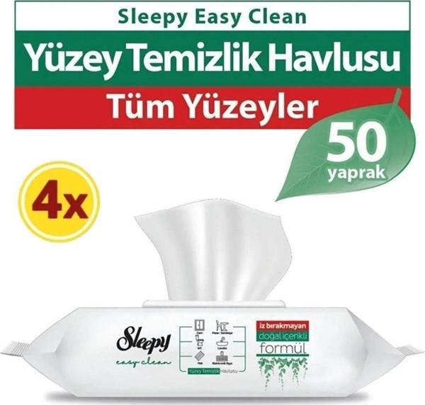 Sleepy Easy Clean Yüzey Temizlik Havlusu 50' li x 4 - Image 1