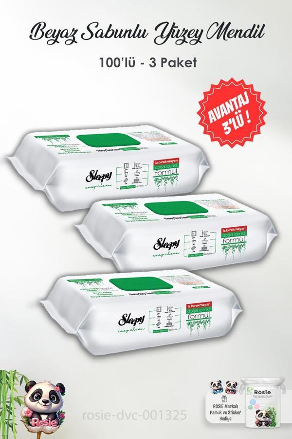 Sleepy 3 Adet Yüzey Temizlik Havlusu 100' lü ve ROSIE  - Image 1