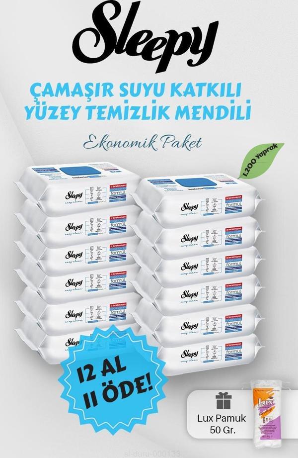 Sleepy Çamaşır Suyu Katkılı Yüzey Havlusu Hediyeli - Image 1