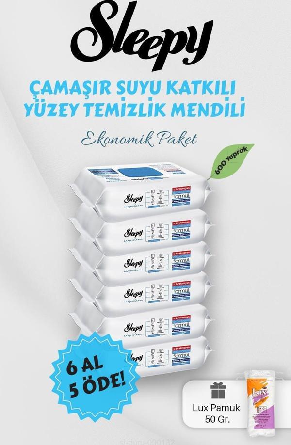 Sleepy Çamaşır Suyu Katkılı Yüzey Havlusu Hediyeli - Image 1