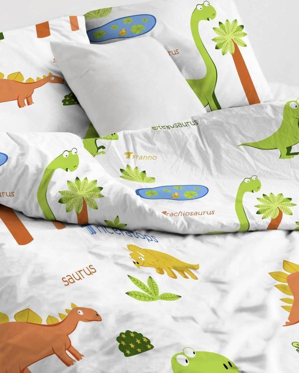 Nevresim Kids 140x200 cm Only Dinolar Beyaz - Image 1