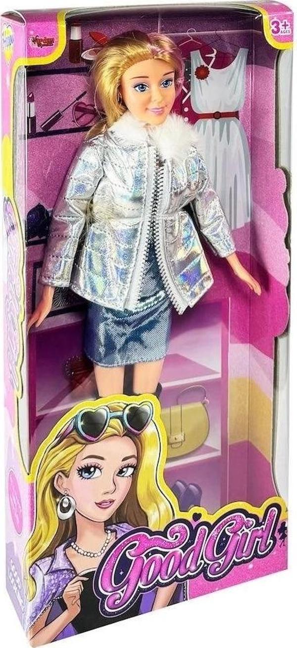 WG-66770 Parlak Elbiseli Ceketli Bebek 29 cm -Vardem - Image 1