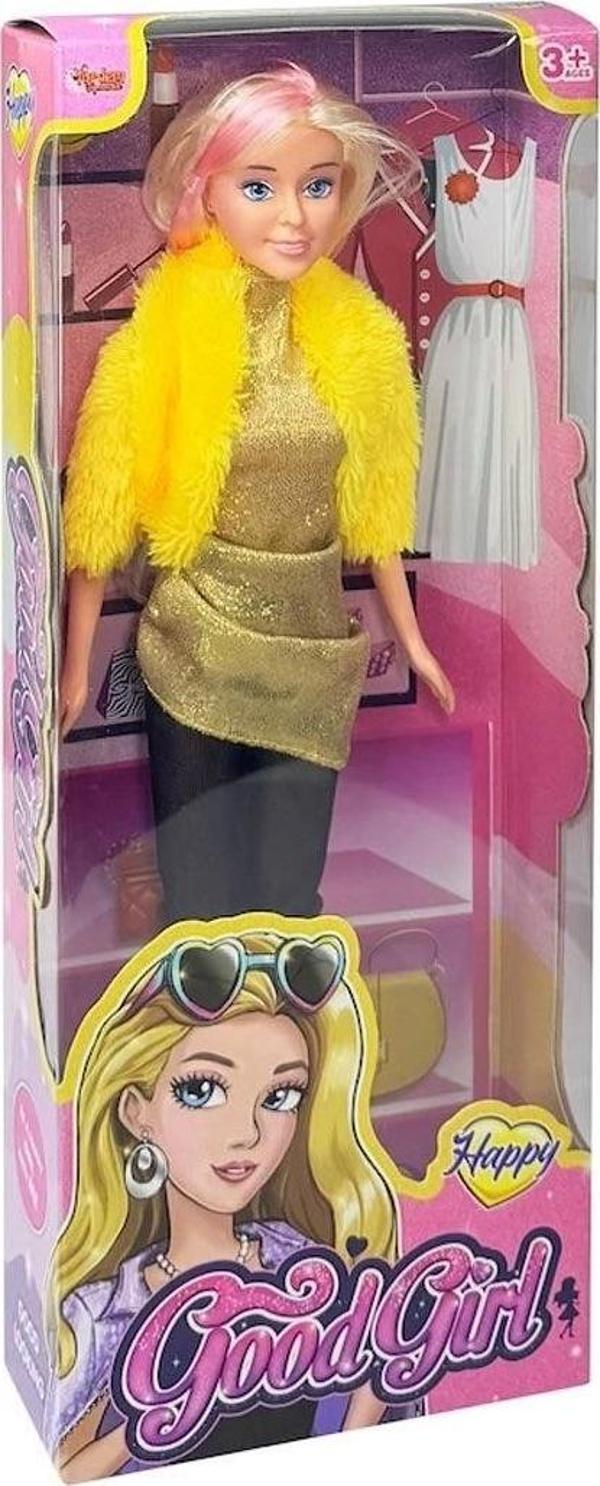 WG-66771  Parlak Drape Elbiseli Bebek 29 cm -Vardem - Image 1