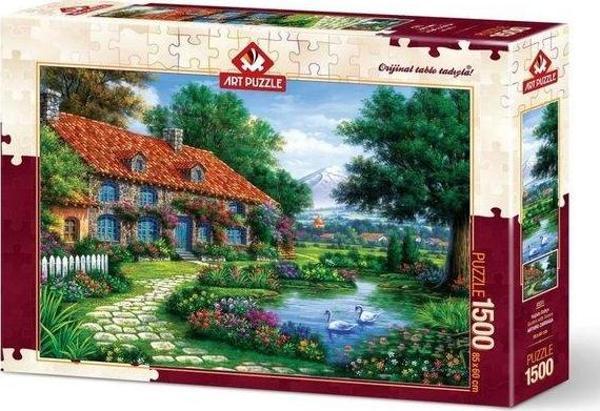 Art Puzzle 4551 Kuğulu Bahçe 1500 Parça Puzzle - Image 1
