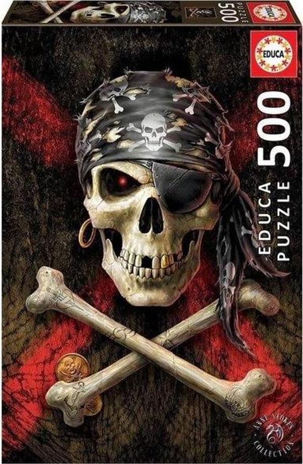 Educa 17964 Pirate Skull 500 Parça Puzzle - Image 1