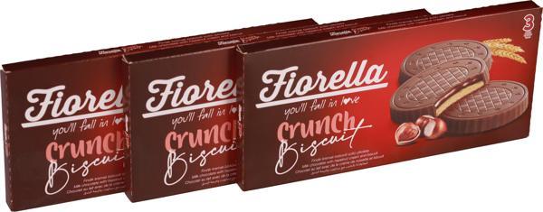 Fiorella Fındık Kremalı Çikolatalı Bisküvi 22,5 Gr. 3 lü (3 Paket) - Image 1