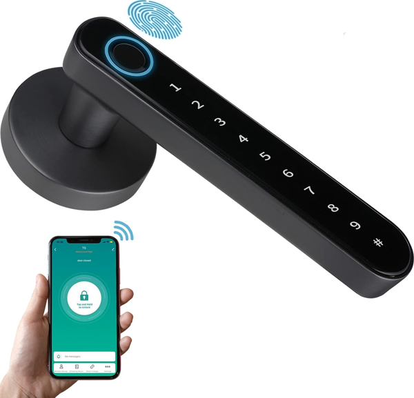 Mul-t-lock Smart Handle -  Saten Parmak İzli Akıllı Kapı Kolu - Image 1