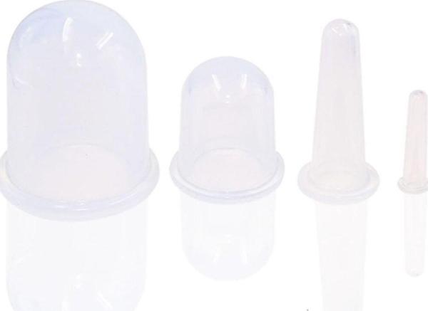 Raduga Store Şeffaf Silikonlu Masaj Kupası Kuru Kupa 4'Lü Hacamat Set - Image 1