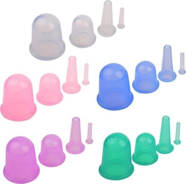 Raduga Store Silikonlu Masaj Kupası Kuru Kupa 4'Lü Hacamat Set - Image 1