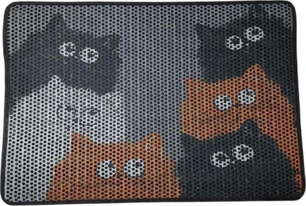 Nanbell Büyük Elekli Çift Katlı Kedi Kumu Paspası 75X59 cm Desenli No:1 - Image 1