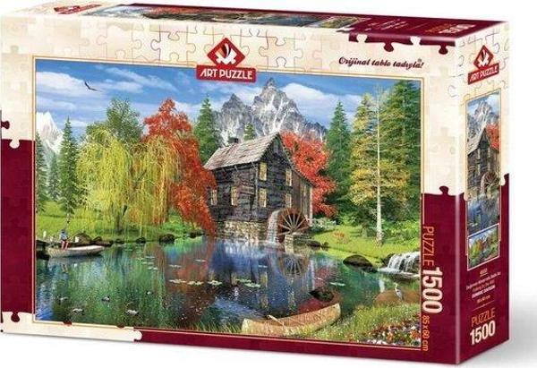 Art Puzzle Değirmen Kenarında Balık Avı 1500 Parça Puzzle - Image 1