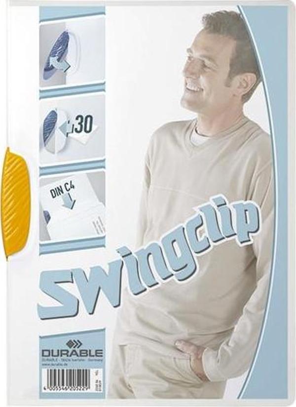 Durable Swingclip 25 Sayfa Kapasiteli Sarı Dosya - Image 1