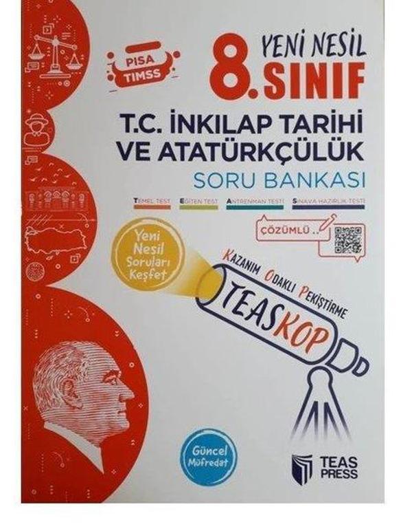 8.Sınıf Teaskop İnkılap Tarihi Soru Bankası - Teas Press Eğitim - Image 1