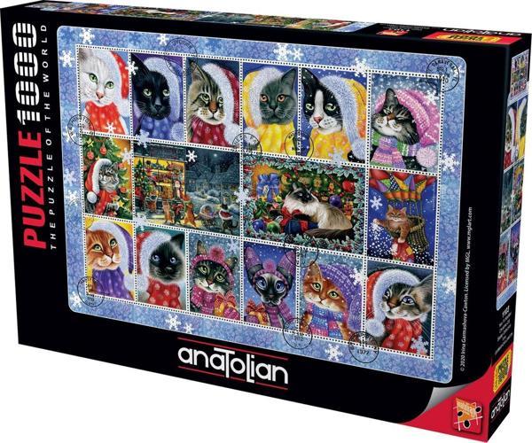 Anatolian 1000 Parçalık Puzzle - Yeni Yıl Kedileri 1103 - Image 1