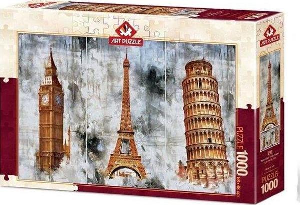 Art Puzzle Üç Şehir Üç Kule 1000 Parça Puzzle 5199 - Image 1
