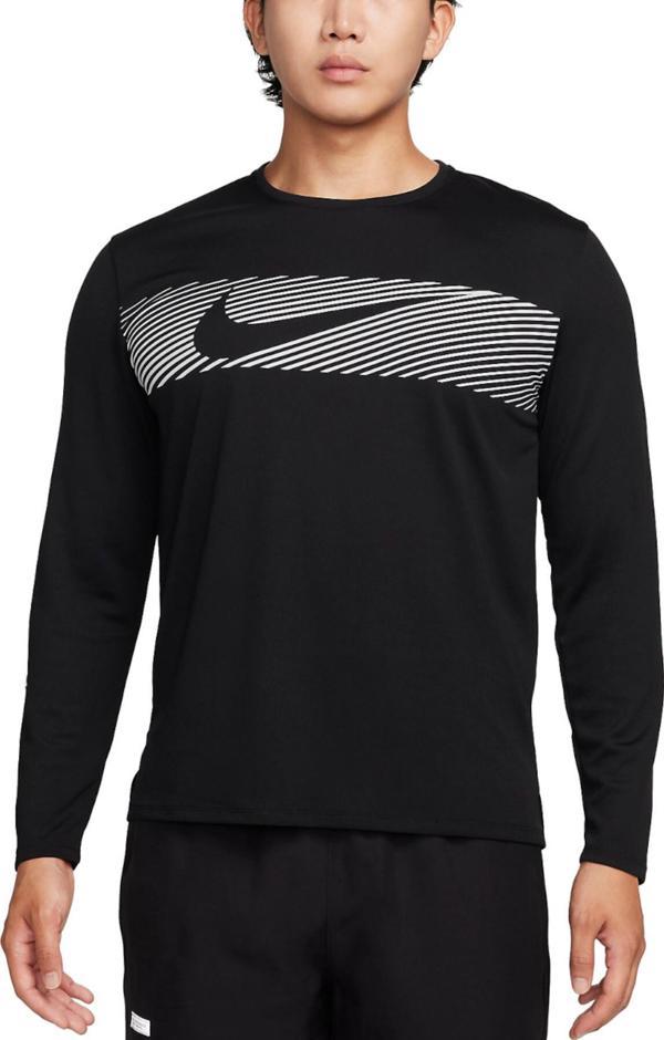 Nike Miler Flash Erkek Siyah Uzun Kollu T-Shirt - Image 1