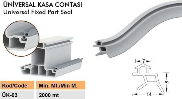 Contacall UK03 Çelik Kapı Fitili Contası Gri 6 Metre - Image 1