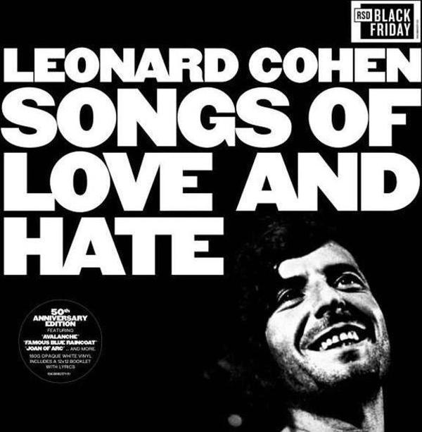 Sony Music Leonard Cohen Songs of Love and Hate (50th Anniversary Edition - Opaque White Vinyl - RSD) Plak - Image 1