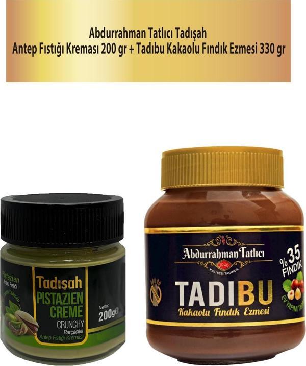 Abdurrahman Tatlıcı Tadışah Antep Fıstığı Kreması + Tadıbu Kakaolu Fındık Ezmesi - Image 1