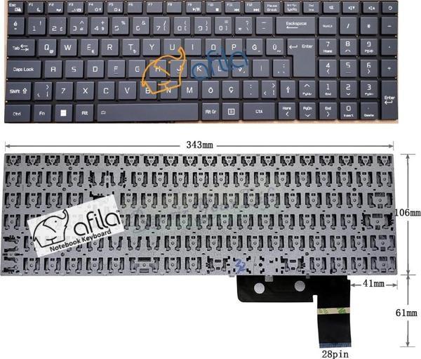 Afila Casper C500 (2022-2023) Notebook Klavyesi - Siyah - TR - Backlit - Image 1