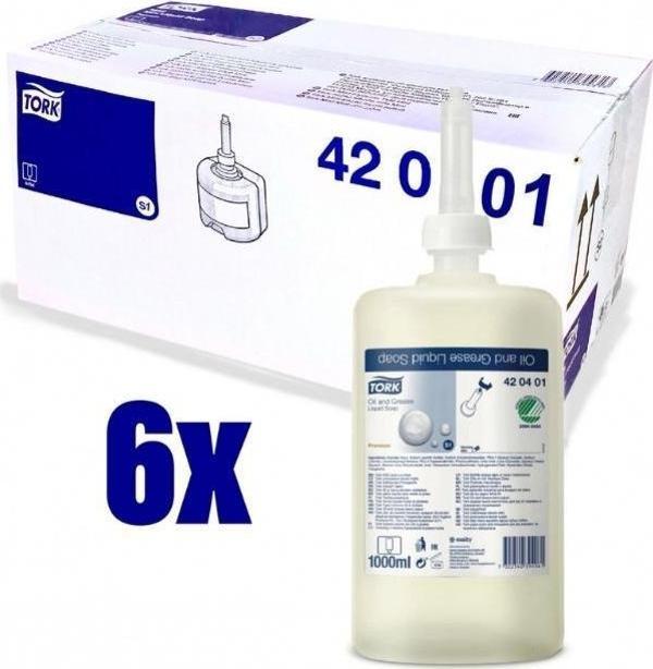 Tork Yağ ve Kir İçin Sıvı Sabun 1Litre x 6 Adet (420401) - Image 1