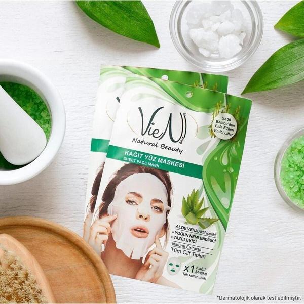 VİEN KAĞIT YÜZ MASKESİ ALOEVERA 25 GR - Image 1