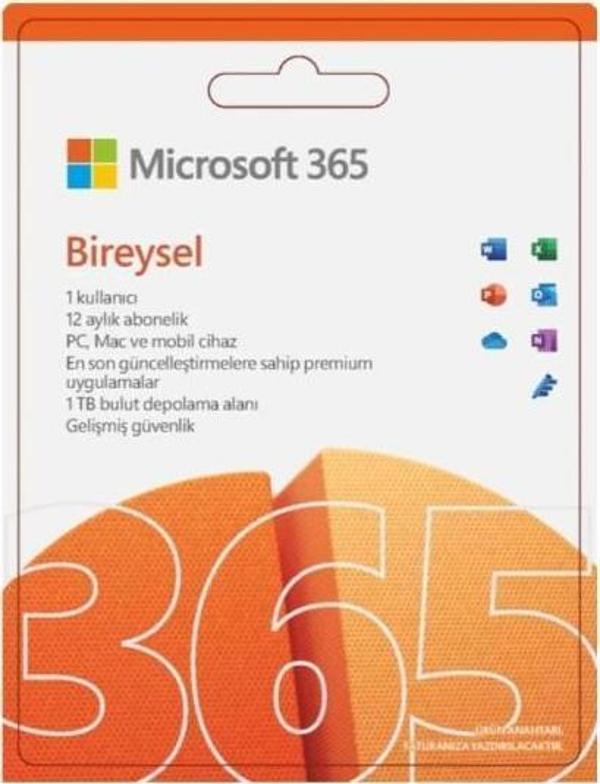 Microsoft Office 365  Bireysel Türkçe Ofis Yazılımı (Kutu) QQ2-01770  - Image 1