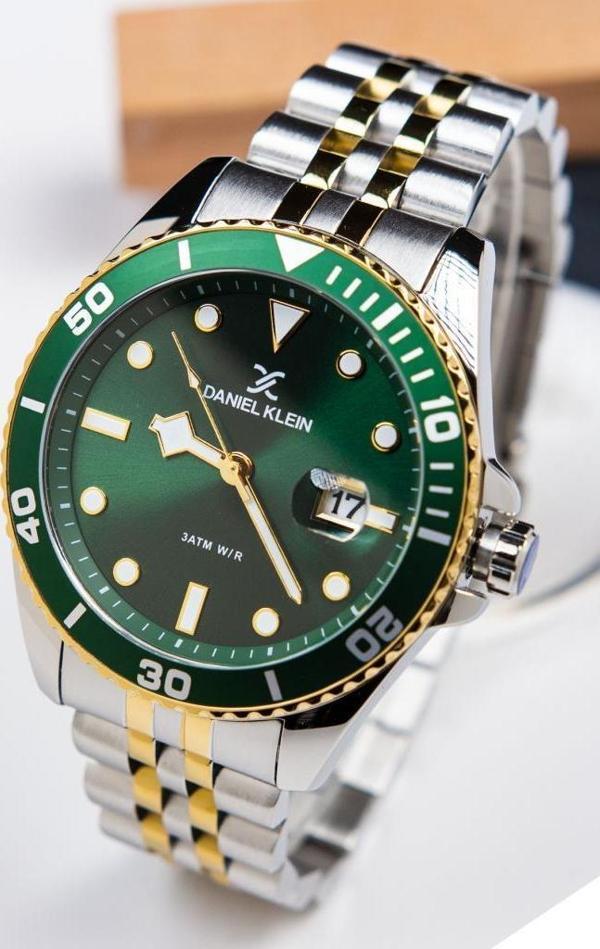 Daniel Klein LK10724-7 Yeşil Kasa Metal Kordon Erkek Kol Saati - Image 1
